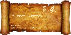 Pelzner Gusztáv névjegykártya
